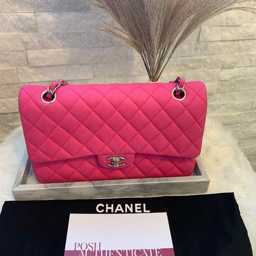 Chanel Pink Classic Medium Matte Caviar